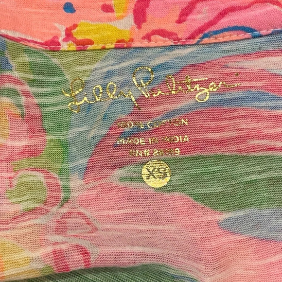 Lillt Pulitzer So A Peeling Elephant Print Arya Tank Top 16709 - Picture 9 of 13